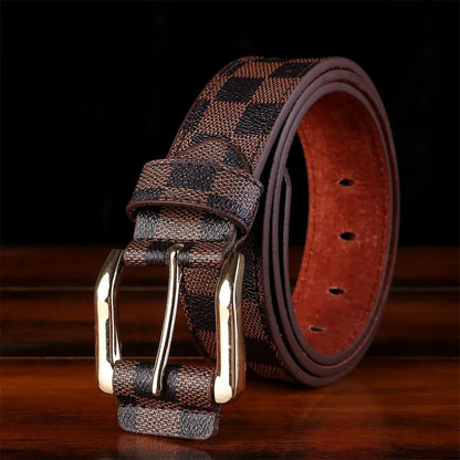 Men's Plaid Buckle Belt - Trendy Casual Design