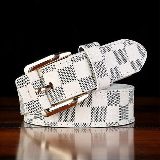 Men's Plaid Buckle Belt - Trendy Casual Design
