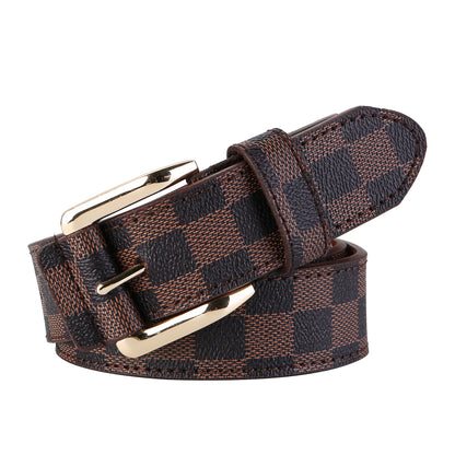 Men's Plaid Buckle Belt - Trendy Casual Design