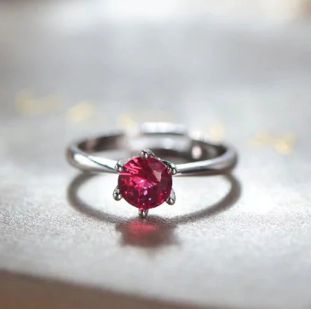 Pink Zircon Ring with Diamonds - Wedding Ring