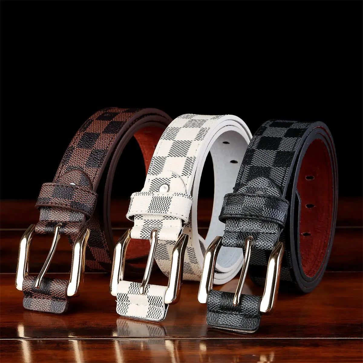 Men's Plaid Buckle Belt - Trendy Casual Design